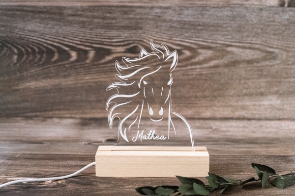 Lampe / Nachtlicht Pferd -personalisiert-